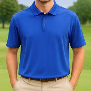 Adidas Golf‎ Polo Shirt Men’s 2XL XXL Blue Short Sleeve CLIMACOOL Performance